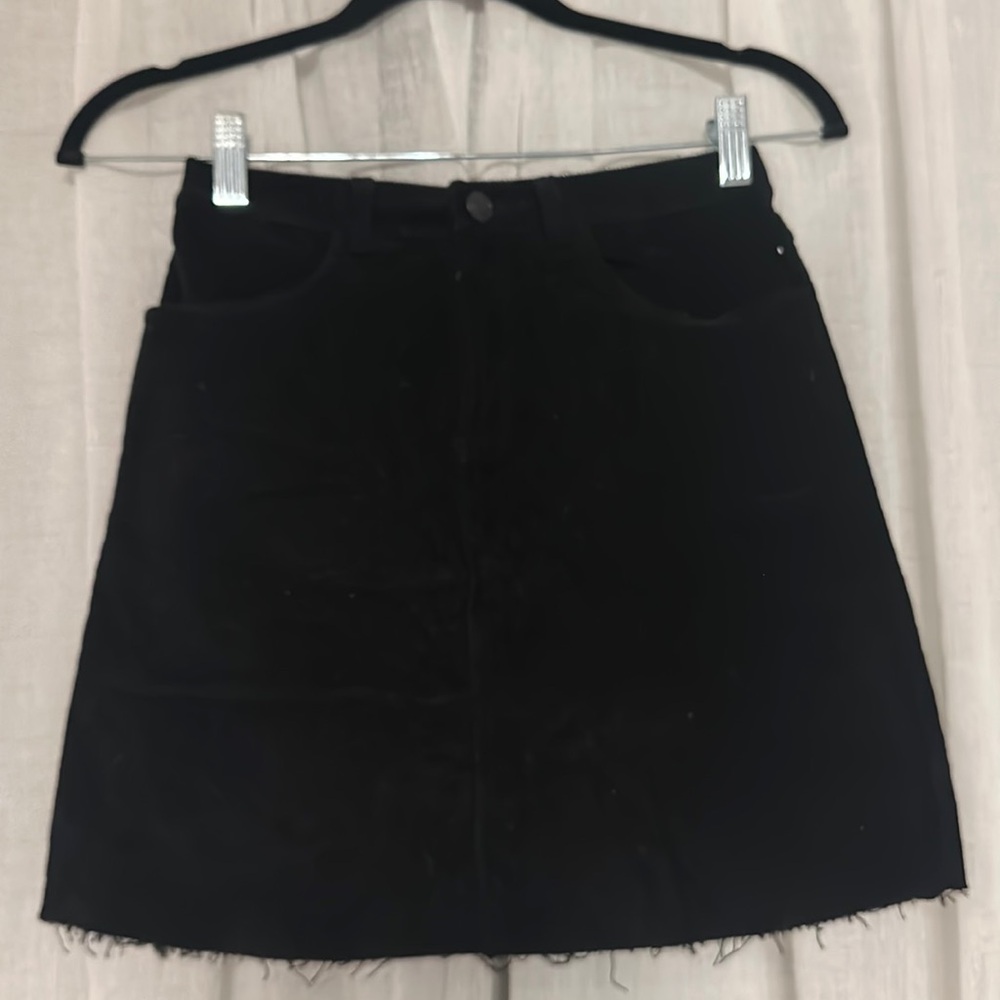brandy Melville black corduroy skirt